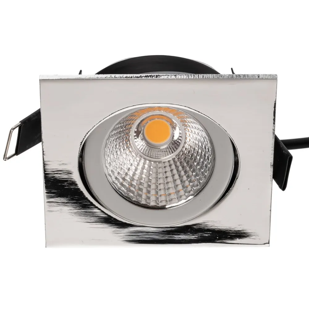 BRUMBERG indbygningsspot IP65 kantet, kobles, krom