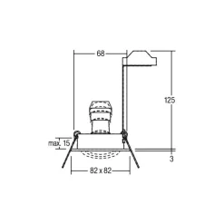 BRUMBERG Indbygningsspots>indbygningsspot Tirrel-S, GU10 fatning, struktureret hvid
