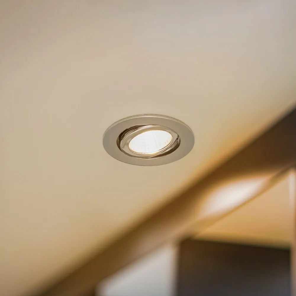 BRUMBERG Loftlamper>indbygningsspot IP65 rund kan kobles krom