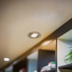 BRUMBERG Loftlamper>indbygningsspot IP65 rund kan kobles krom