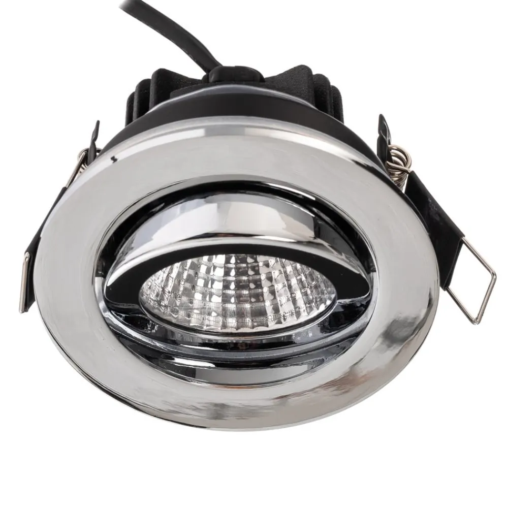 BRUMBERG Loftlamper>indbygningsspot IP65 rund kan kobles krom