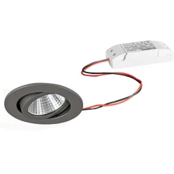 BRUMBERG Loftlamper>indbygningsspot IP65 rund, kobles, titan