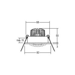 BRUMBERG Indbygningsspots>LED indbygningsspot Tirrel-R, on/off, mat titanium