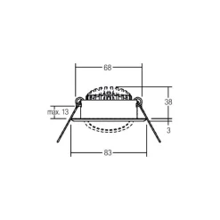 BRUMBERG Arbejdsrum/Kontor|Indbygningsspots>LED indbygningsspot BB09, DALI, tilslutningsboks, hvid