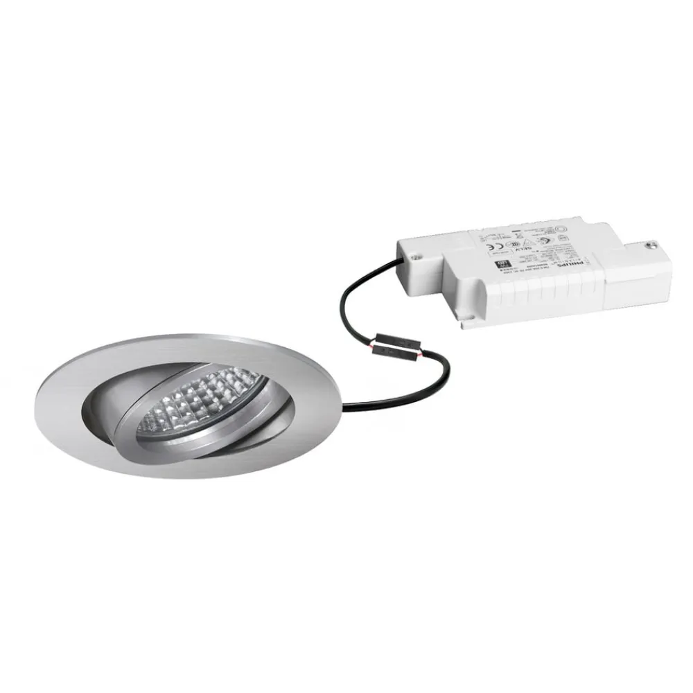 BRUMBERG LED indbygningsspot Tirrel-R, dæmpbar, mat aluminium