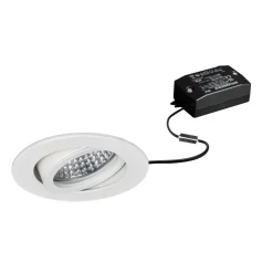 LED indbygningsspot Tirrel-R, tænd/sluk, mat hvid^BRUMBERG Outlet