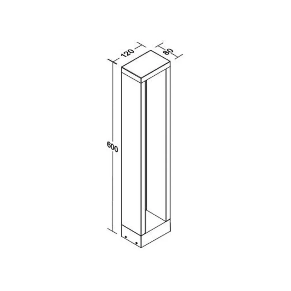 BRUMBERG Gadebelysning>LED stibelysning Addia, grafit, IP54, højde 60 cm