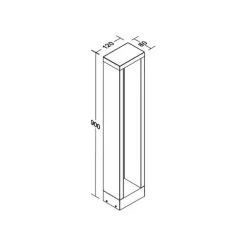 LED stibelysning Addia, grafit, IP54, højde 90 cm^BRUMBERG