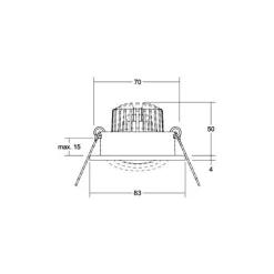 BRUMBERG LED-indbygningsspot Berrie-R, RC dæmpbar, hvid