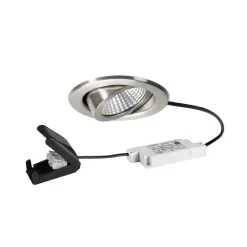 BRUMBERG LED-indbygningsspot BB09, RC, tilslutningsboks, stål