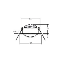 BRUMBERG LED-indbygningsspot BB09, RC, tilslutningsboks, stål
