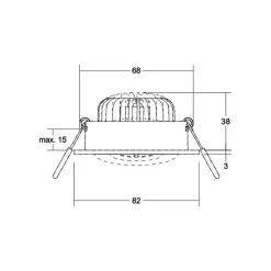 BRUMBERG LED-spot BB35 on/off-tilslutningsdåse struktureret sort