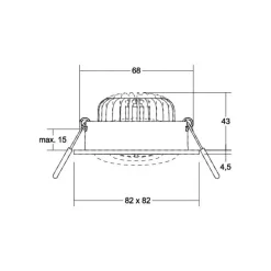BRUMBERG LED-spot BB38, on/off, tilslutningsboks, struktureret hvid