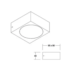BRUMBERG Quader udendørs væglampe, direkte