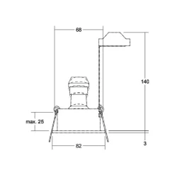 BRUMBERG Indbygningsspots>Tirrel dyb GU10 indbygningsspot, rund, aluminium