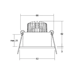 Tirrel dyb LED indbygningsspot on/off, 830, rund, hvid^BRUMBERG Online