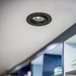 BRUMBERG Tirrel R forsænket loftspot, rund, sort