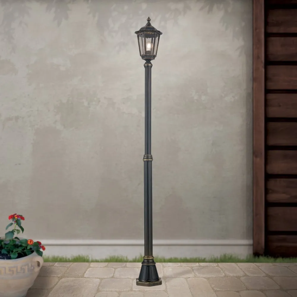 Brun lygtepæl Fabio, m. én lyskilde 211 cm^ORION New