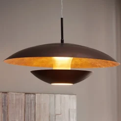 EGLO Pendellamper|Pendellamper>Brun-guld lakeret Nuvano-pendel