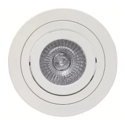 Mantra Iluminación Básico indbygningslampe, rund, mat hvid