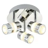 Bubbles LED-loftrondel, IP44, 3 lyskilder^Searchlight Hot
