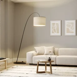 Buelampe Alice med tekstilskærm, kaffe^Nowodvorski Lighting Online