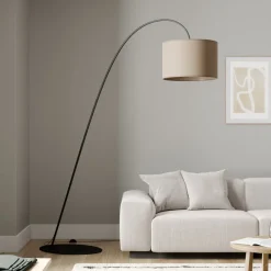 Buelampe Alice med tekstilskærm, kaffe^Nowodvorski Lighting Online