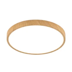 ORION Bully LED-loftlampe med træ-look, Ø 28 cm