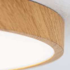 ORION Bully LED-loftlampe med træ-look, Ø 28 cm