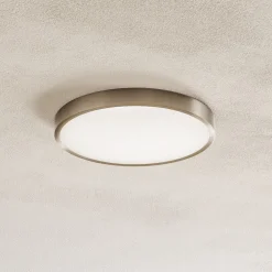 ORION Bully LED-loftslampe, mat nikkel, Ø 24 cm