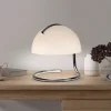 Näve Burano bordlampe, hvid, højde 25 cm, glas/metal, E27