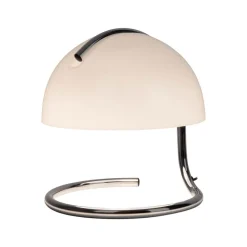 Näve Burano bordlampe, hvid, højde 25 cm, glas/metal, E27