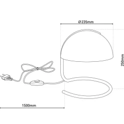 Burano bordlampe, pink, højde 25 cm, glas/metal, E27^Näve Online