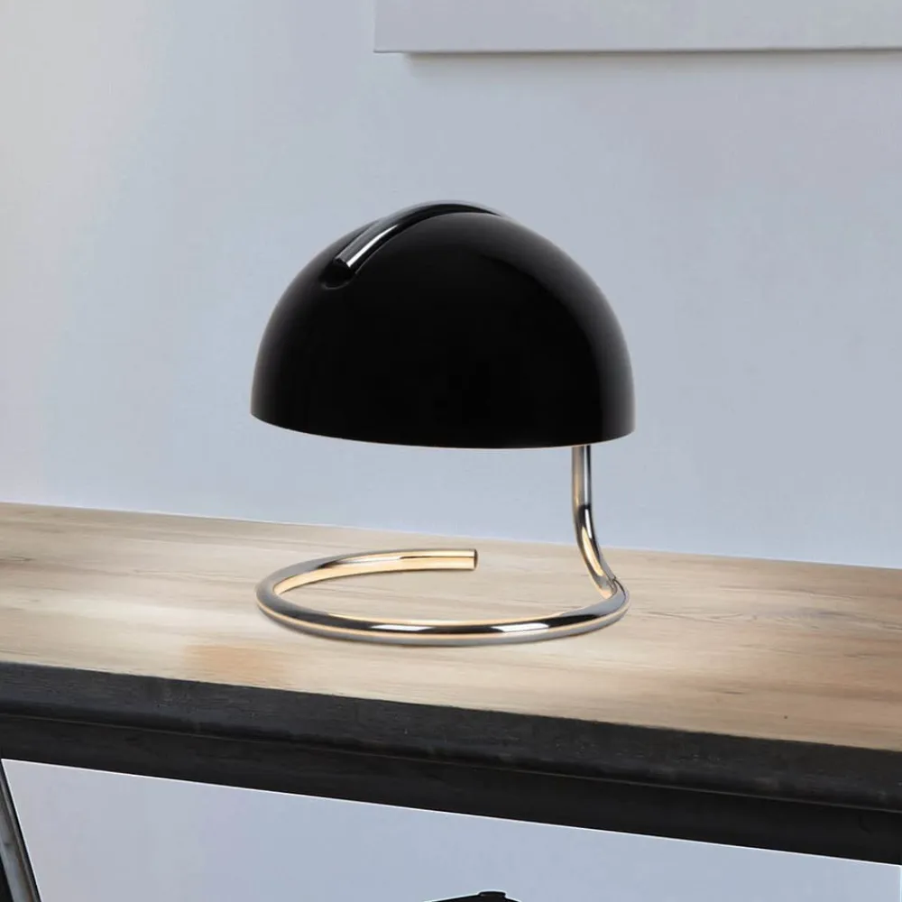 Burano bordlampe, sort, højde 25 cm, glas/metal, E27^Näve Sale