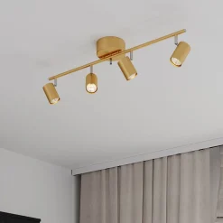 By Rydéns Loftlamper|Loftlamper>Correct loftspot, 4 lyskilder, mat guld