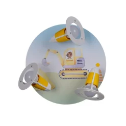 Byggepladsens gravemaskine loftlampe, gul, Ø 29 cm, 3 lyskilder^Elobra Sale