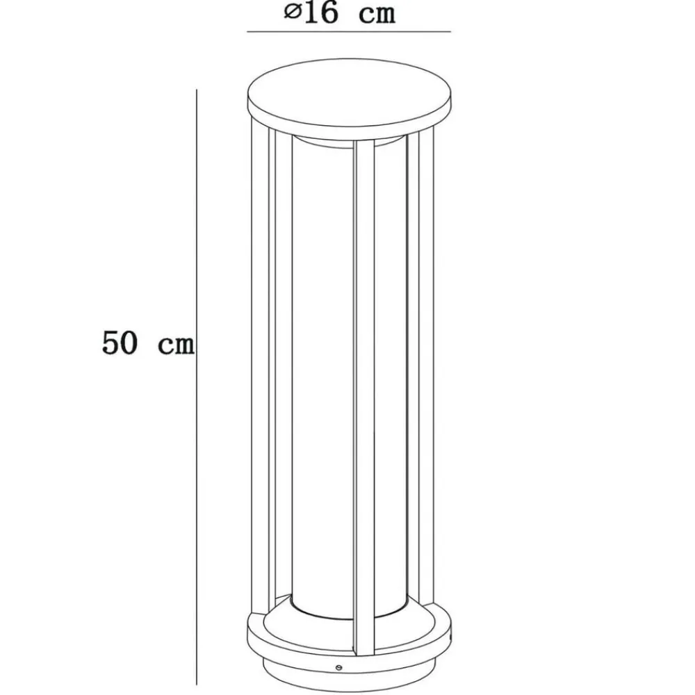 Cadix fodlampe i trykstøbt aluminium 50 cm^Lucide Sale