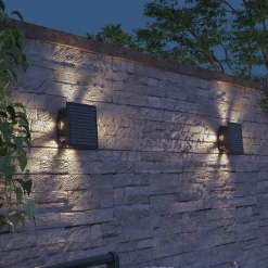 Altamura udendørs LED-væglampe, indirekte, sort^Calex New