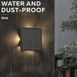 Altamura udendørs LED-væglampe, indirekte, sort^Calex New