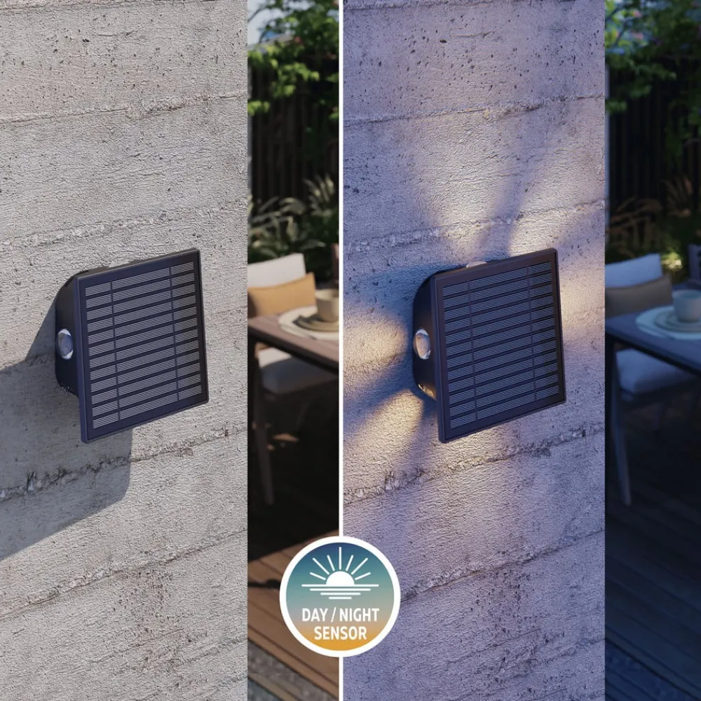 Altamura udendørs LED-væglampe, indirekte, sort^Calex New