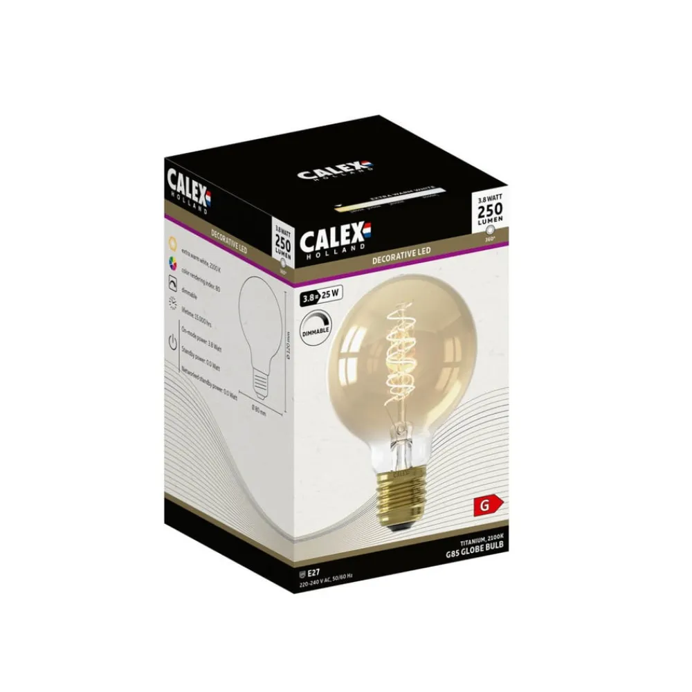 E27 G80 3,8W LED-filament Flex 821 guld dim^Calex