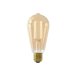 Calex Dæmpbar Led-Pære|Filament Pære>E27 ST64 3,5 W LED-filament guld 821, dæmpes