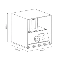 LED genopladelig sensor udendørs væglampe, op/ned, sort^Calex
