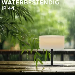 Calex LED-bordlampe, IP44, trækafbryder