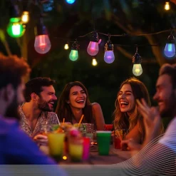 Calex LED-lyskæde Vibey, længde 10 m, fjernbetjening, RGBIC, CCT