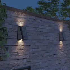 Matera udendørs LED-væglampe, op/ned, sort^Calex Hot