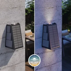 Matera udendørs LED-væglampe, op/ned, sort^Calex Hot