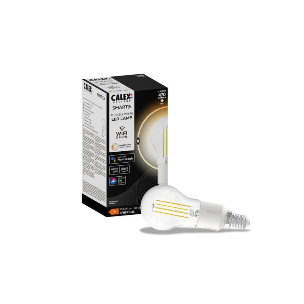 Calex Smart E14 P45 LED 4,9 W filament 1800-3000K