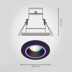 Calex Smart Halo downlight CCT RGB sort