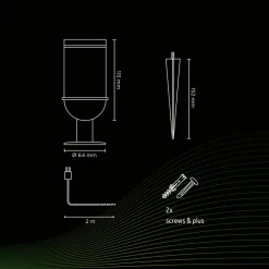 Calex Smart Outdoor Gardenspot spotlight, CCT, RGB